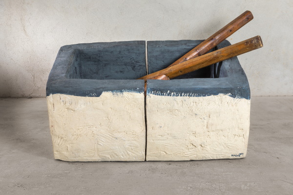 1714 (2014). Terra refractària, òxids i fusta. | © Jordi Geli