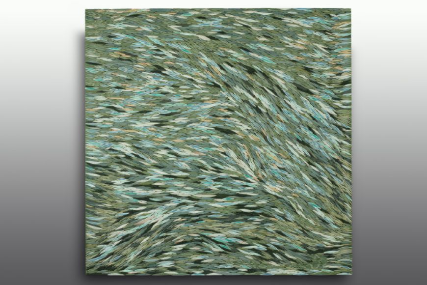 Pell d'herba, 2010. Gres. 130 x 130 cm.