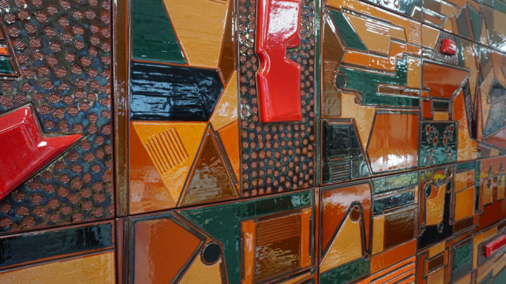 Mural del paper continu (detall).